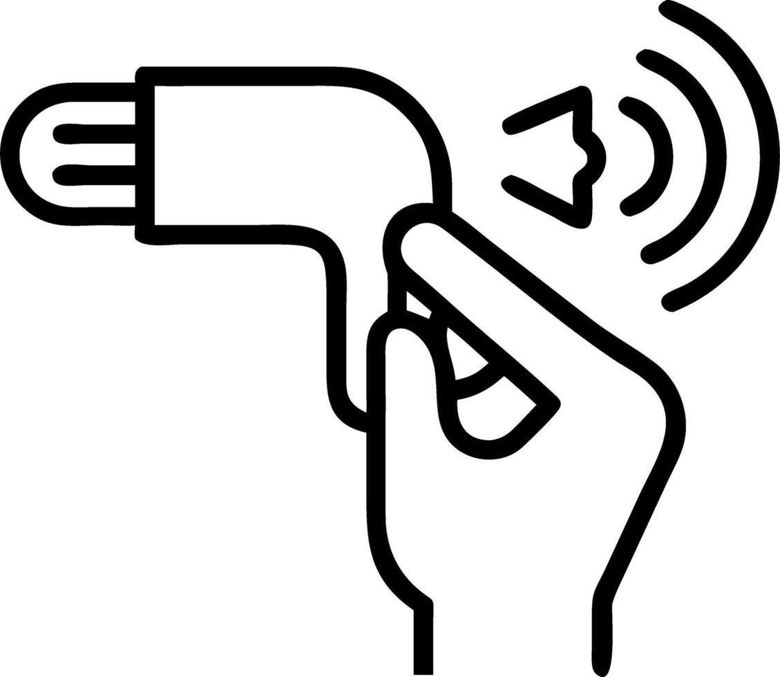 Macro shot of hand adjusting futuristic smart glasses vector