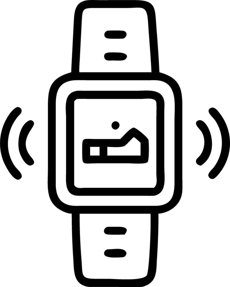 Macro shot of holographic fitness tracker vector