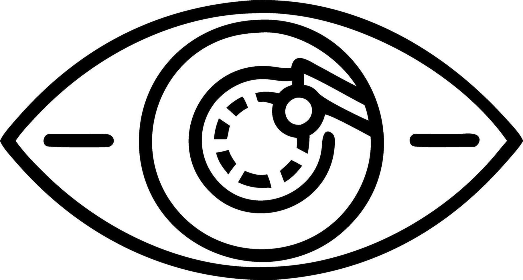 Macro Shot of Pet Eye with Futuristic Lens Implant vector