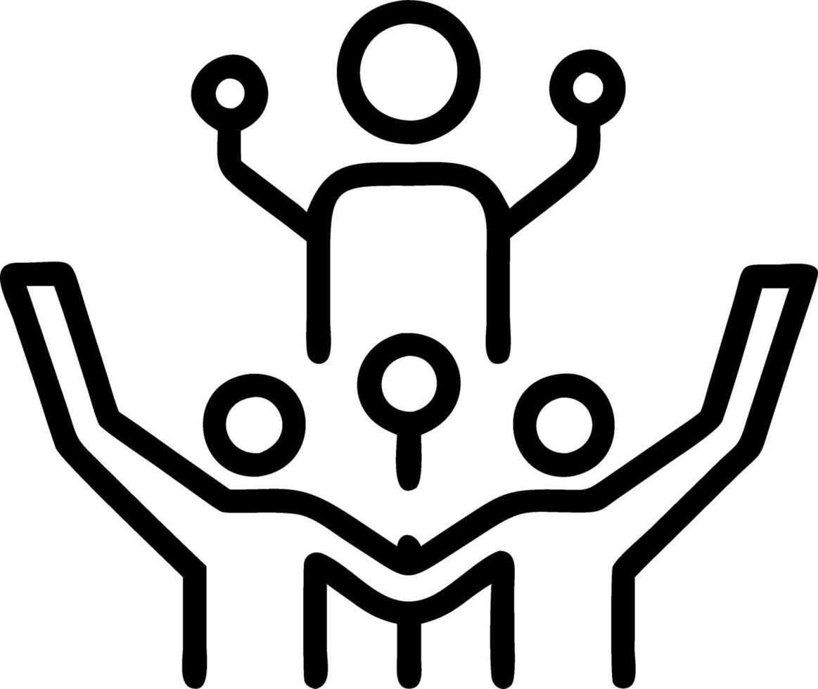 Macro view of family holding a digital family tree with holographic ancestors floating above vector