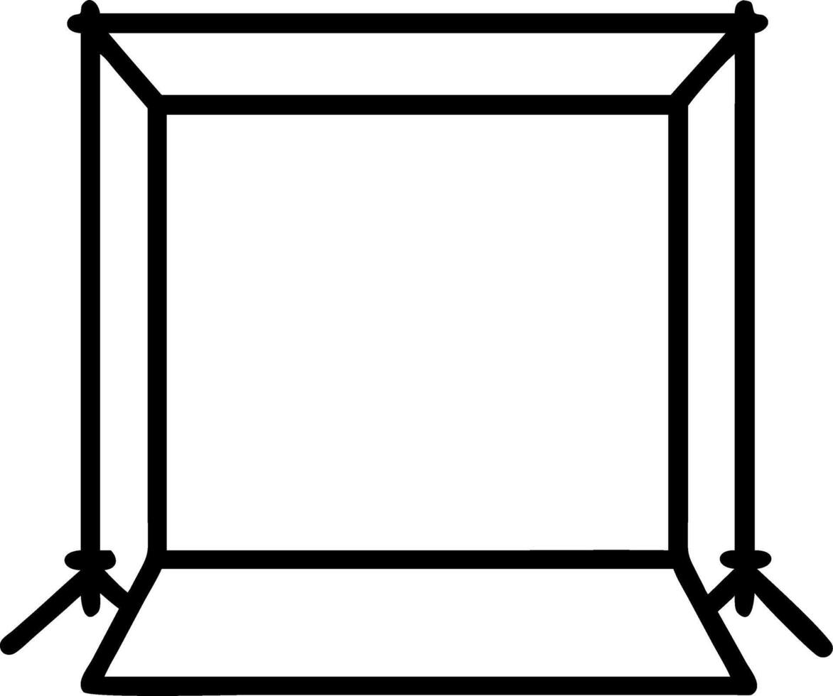 Minimalist white studio with seamless backdrop vector