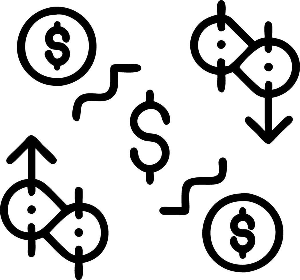 Minimalist seamless tiles with intertwined currency and discount icons vector