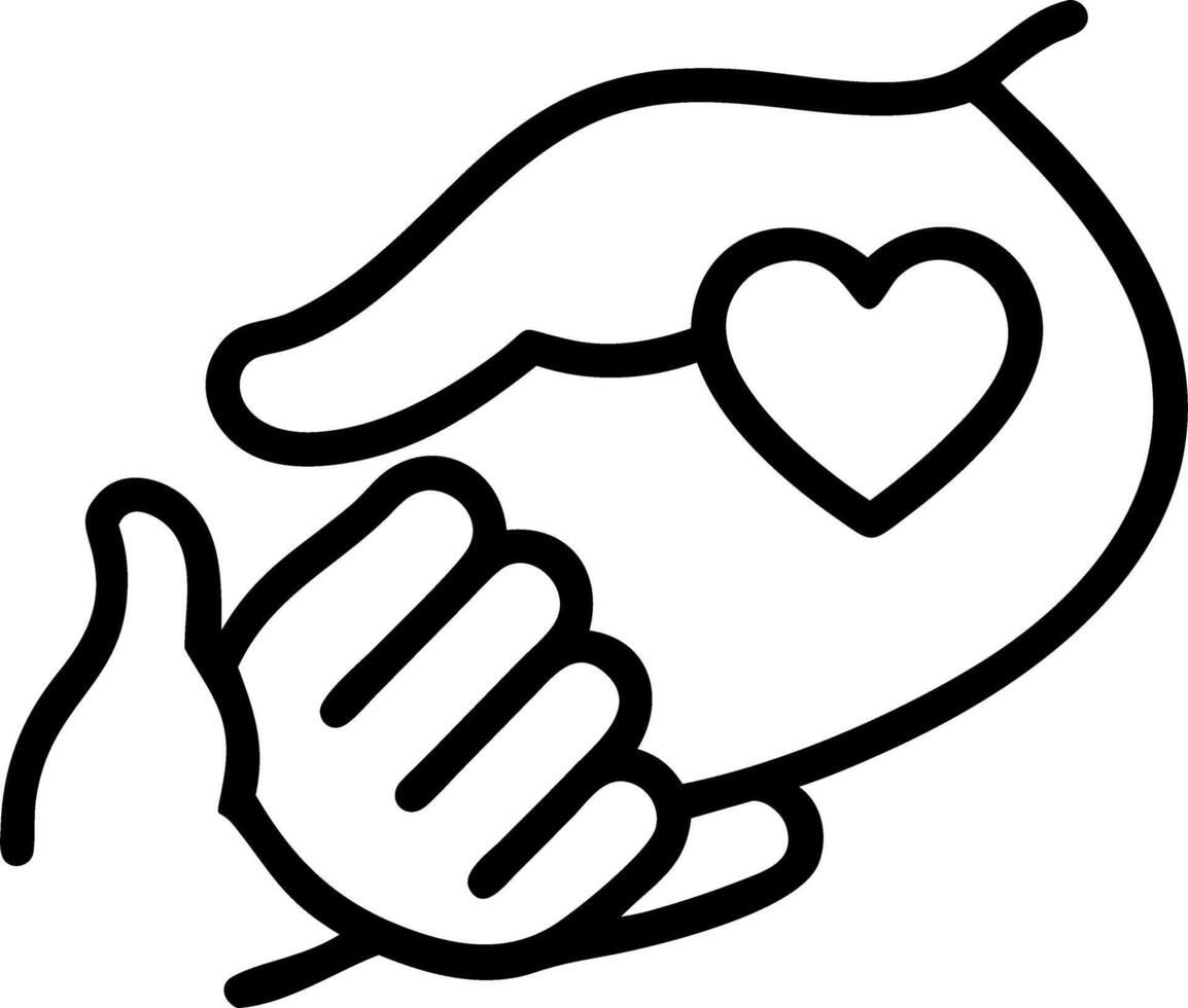 Mother holding baby hand close up with bokeh background and copy space vector