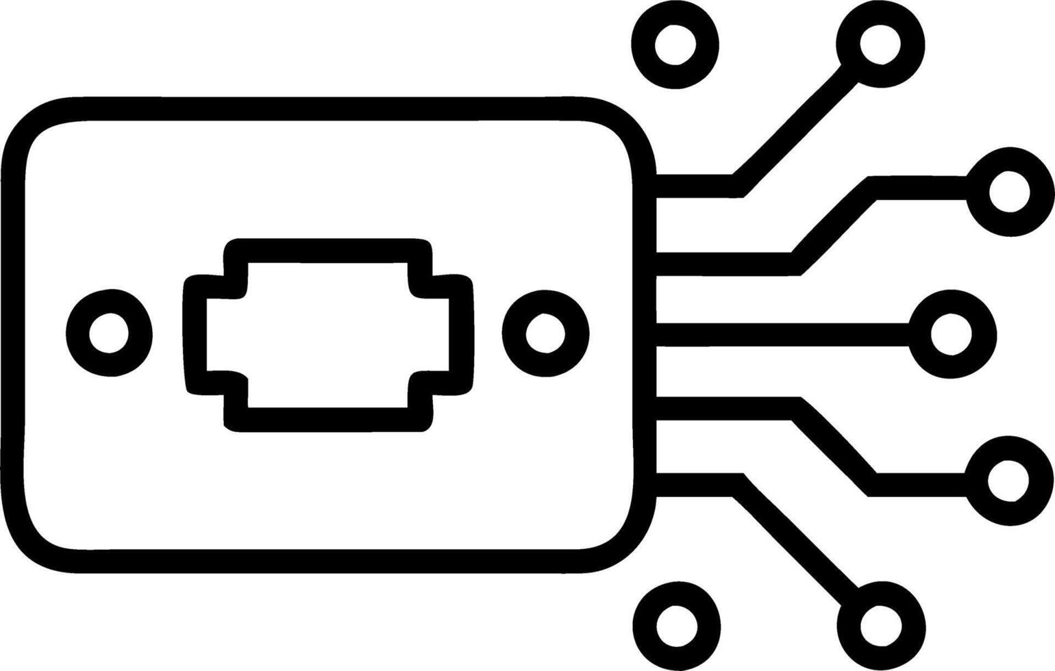Nano chip credit card close up vector