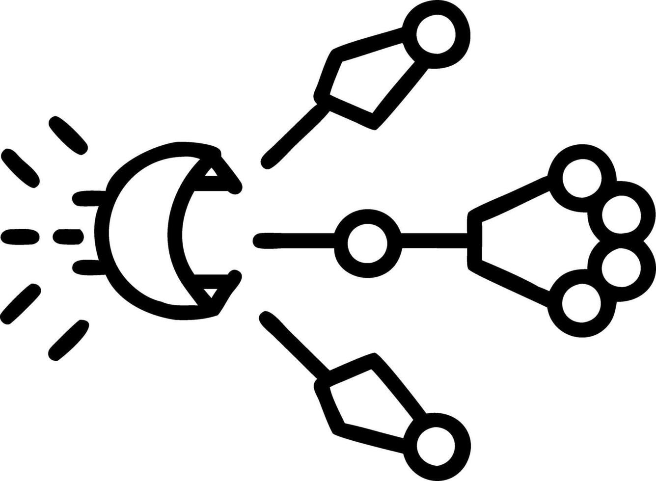 Nanobot swarm in action vector