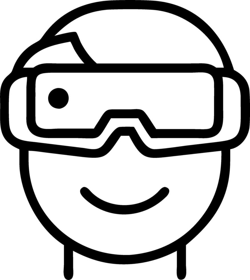 Person enjoying virtual reality experience with bokeh effects vector