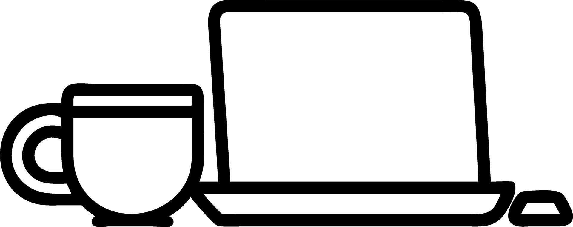 Plain background featuring a glossy coffee mug and glasses beside a laptop ample copy space vector