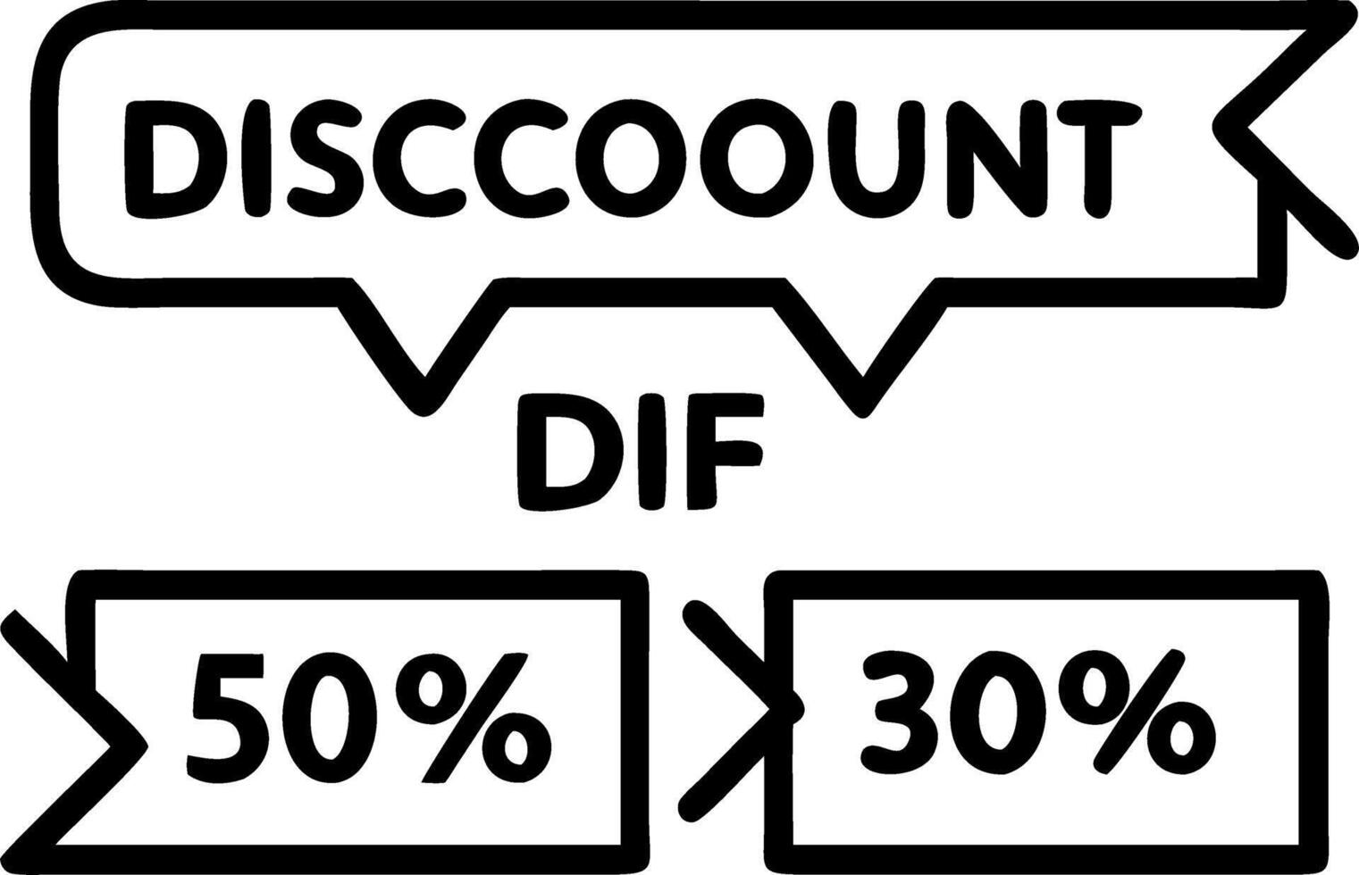 Plain backdrop with neon discount signs in various languages vector