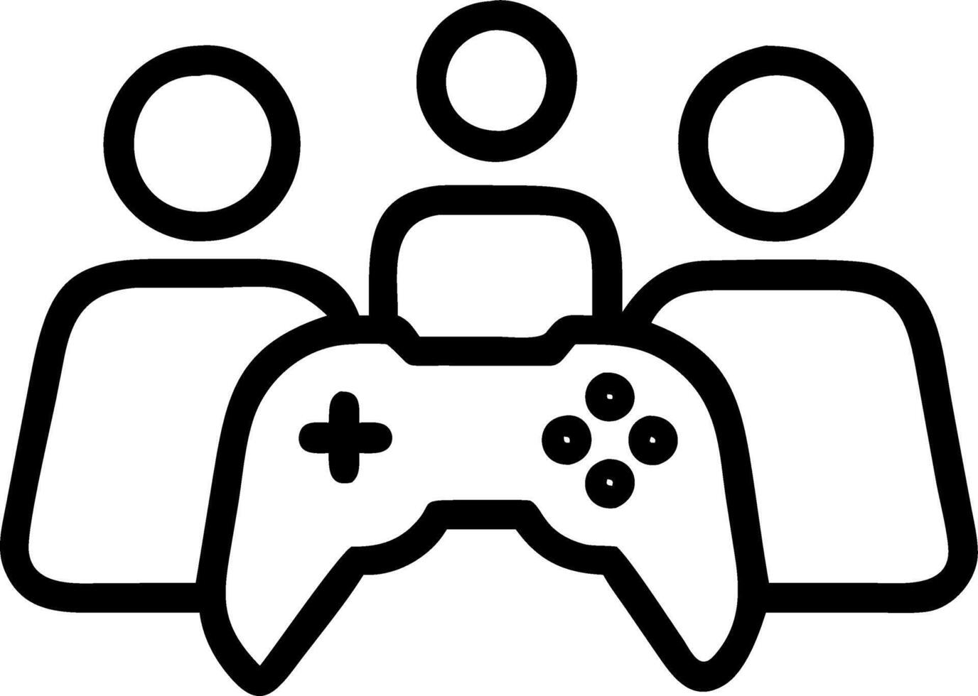 Plain background featuring a game console controller and family game pieces ample copy space vector