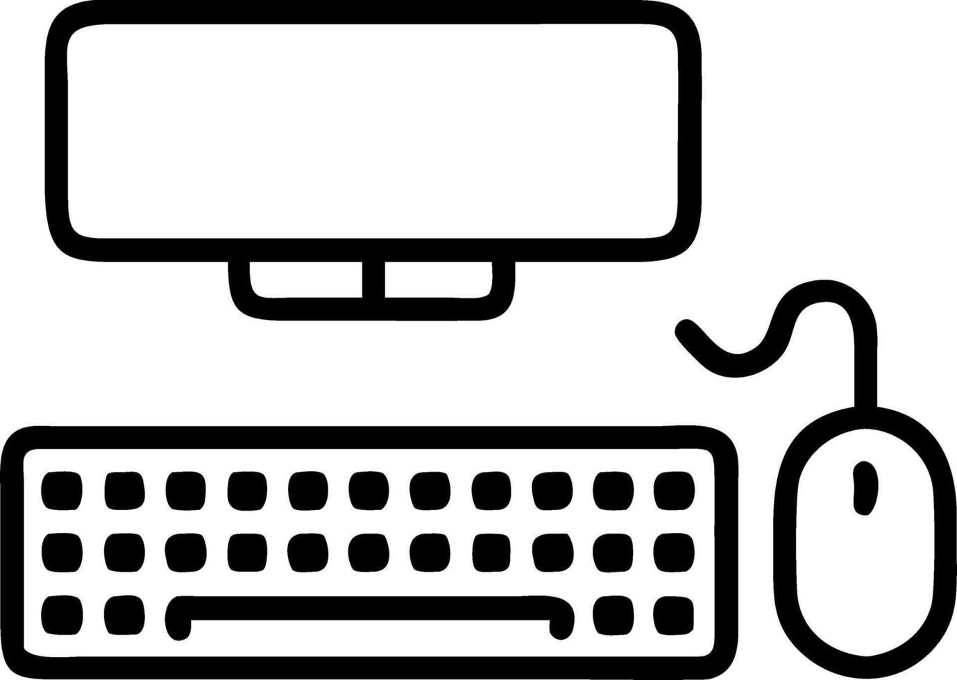 Plain background featuring a glossy keyboard and mouse set on a desk copy space above vector