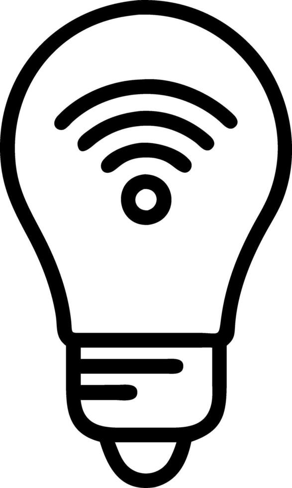 Plain background with smart lighting bulb and copy space vector