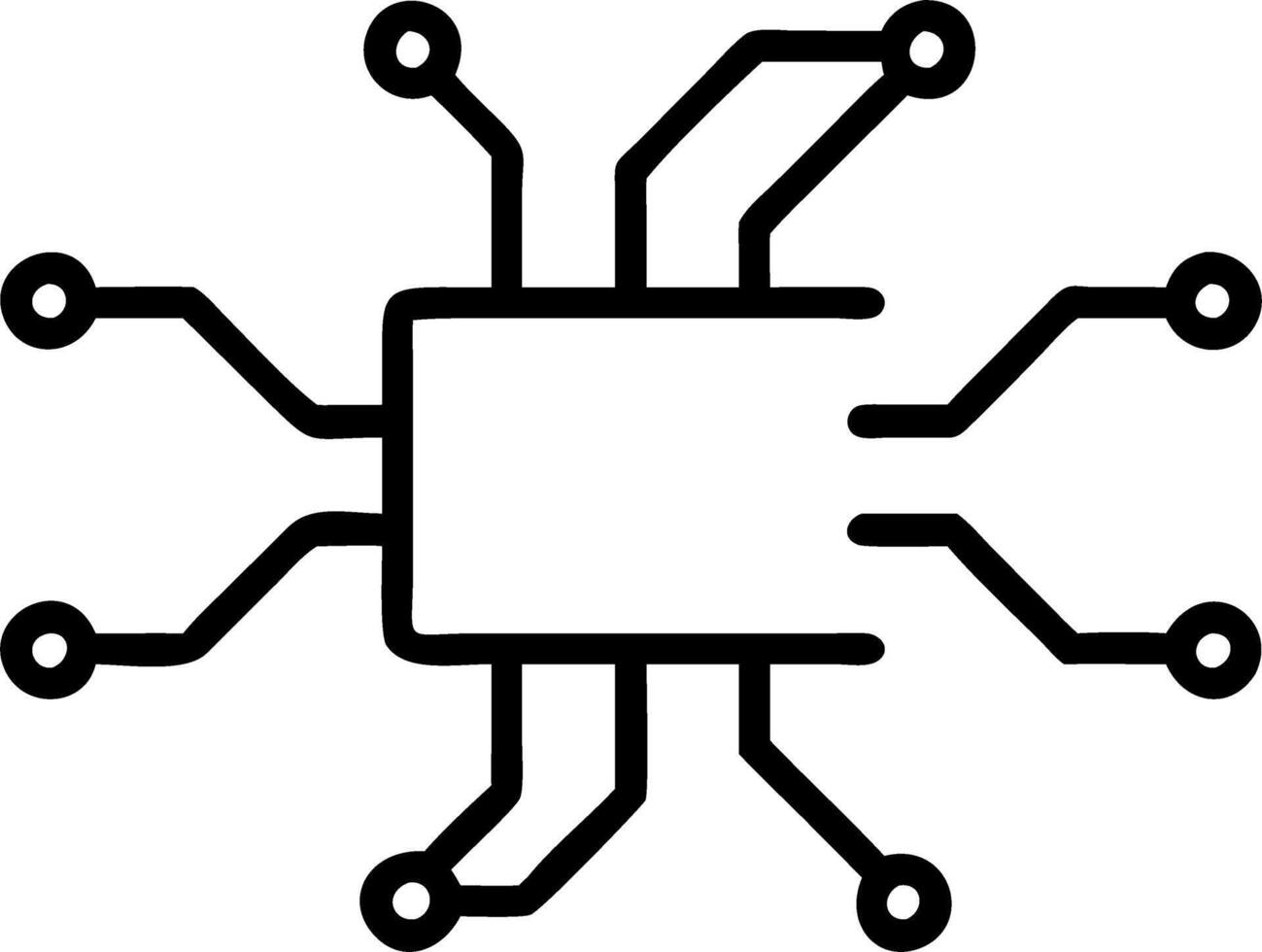 Retail store as a circuit board vector