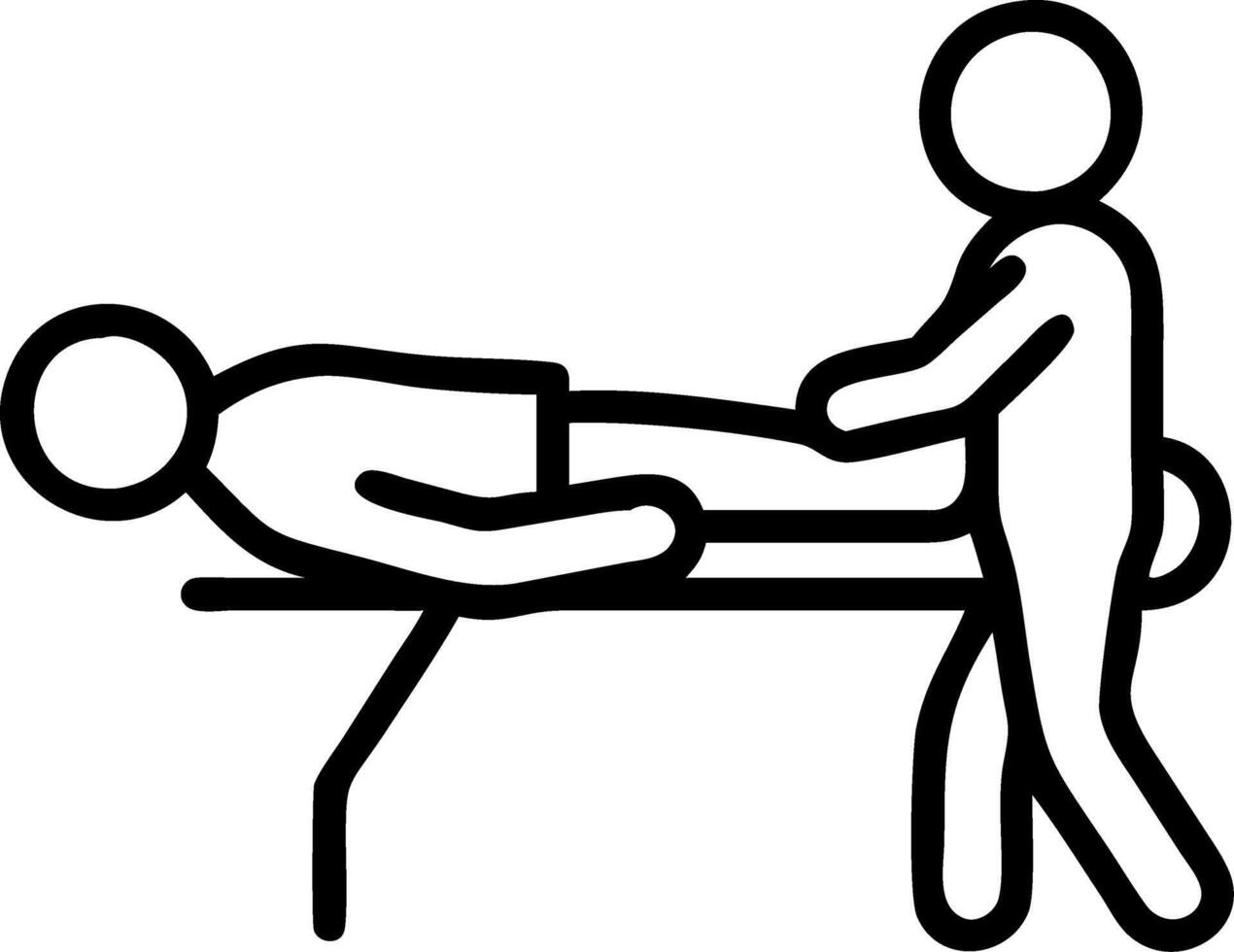 Soft abstract digital art of a paramedic aiding a patient vector