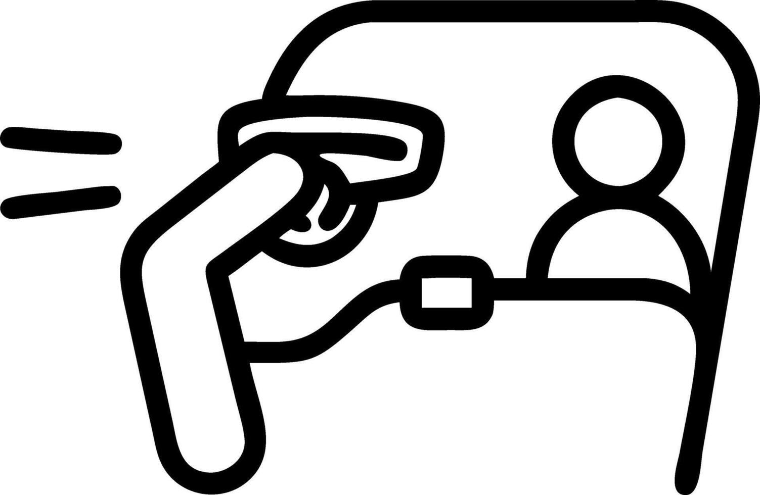 Soft abstract image of a driver adjusting rearview mirror with motion blur vector