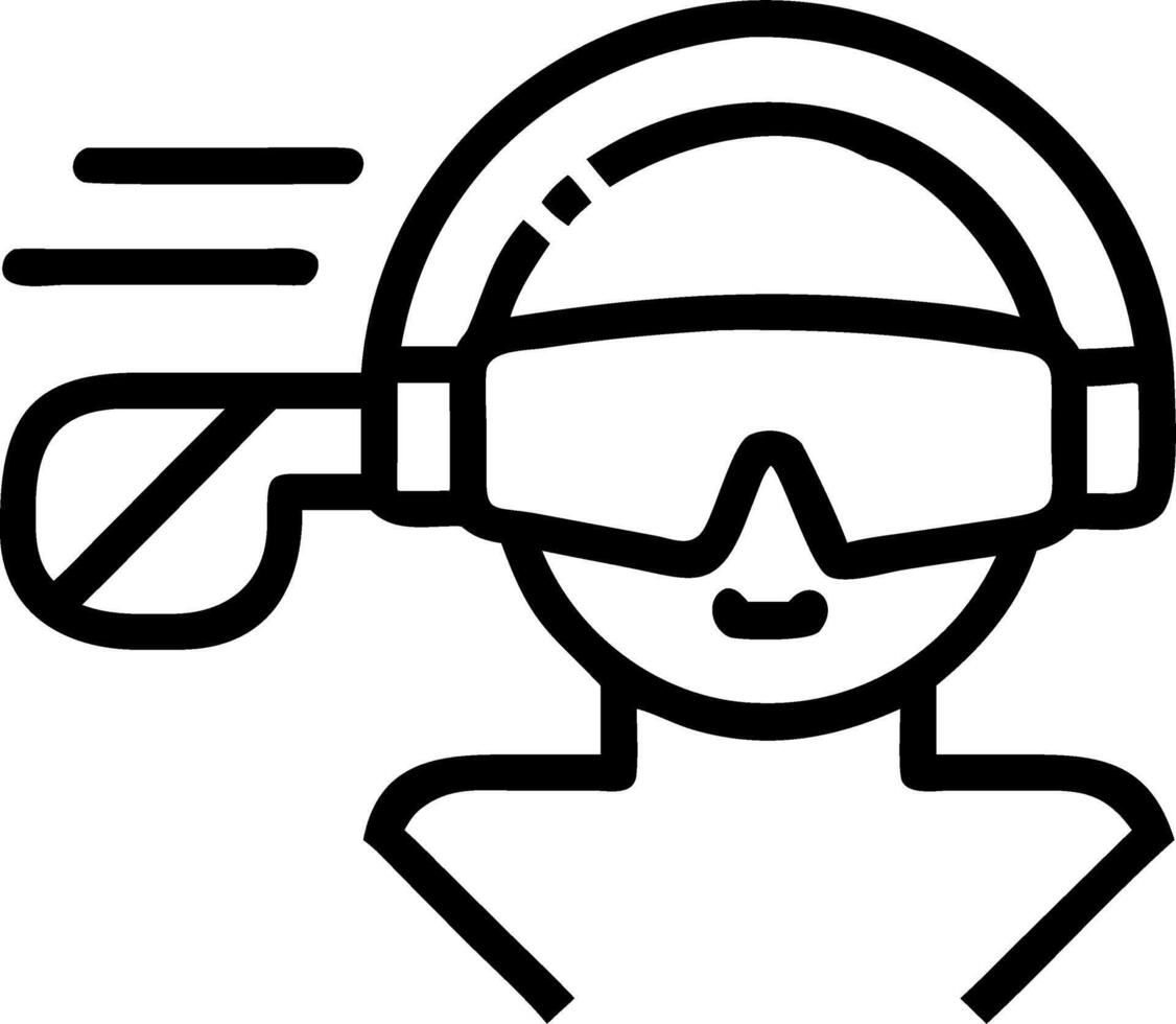 Soft abstract image of a driver experiencing virtual reality while driving vector