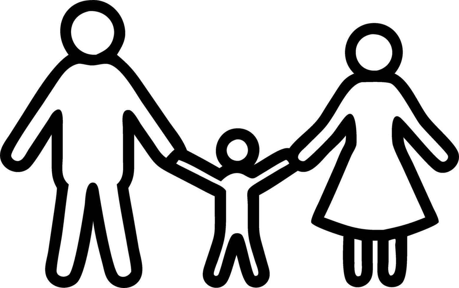 Soft abstract image of a family holding hands while walking in a field vector