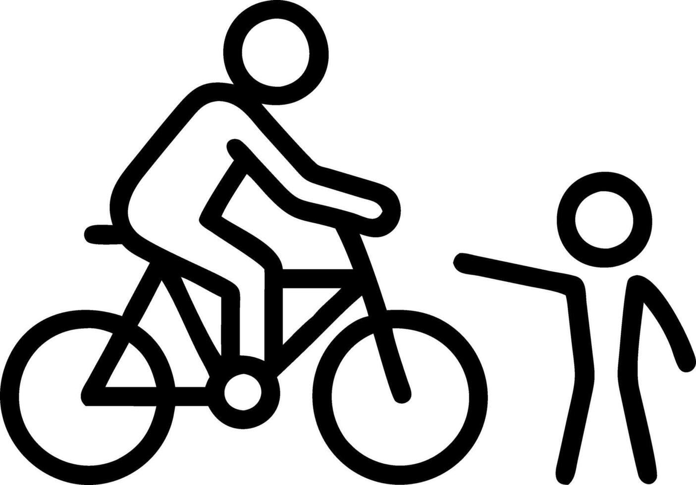 Soft abstract image of a parent teaching a child to ride a bike with blurred background vector
