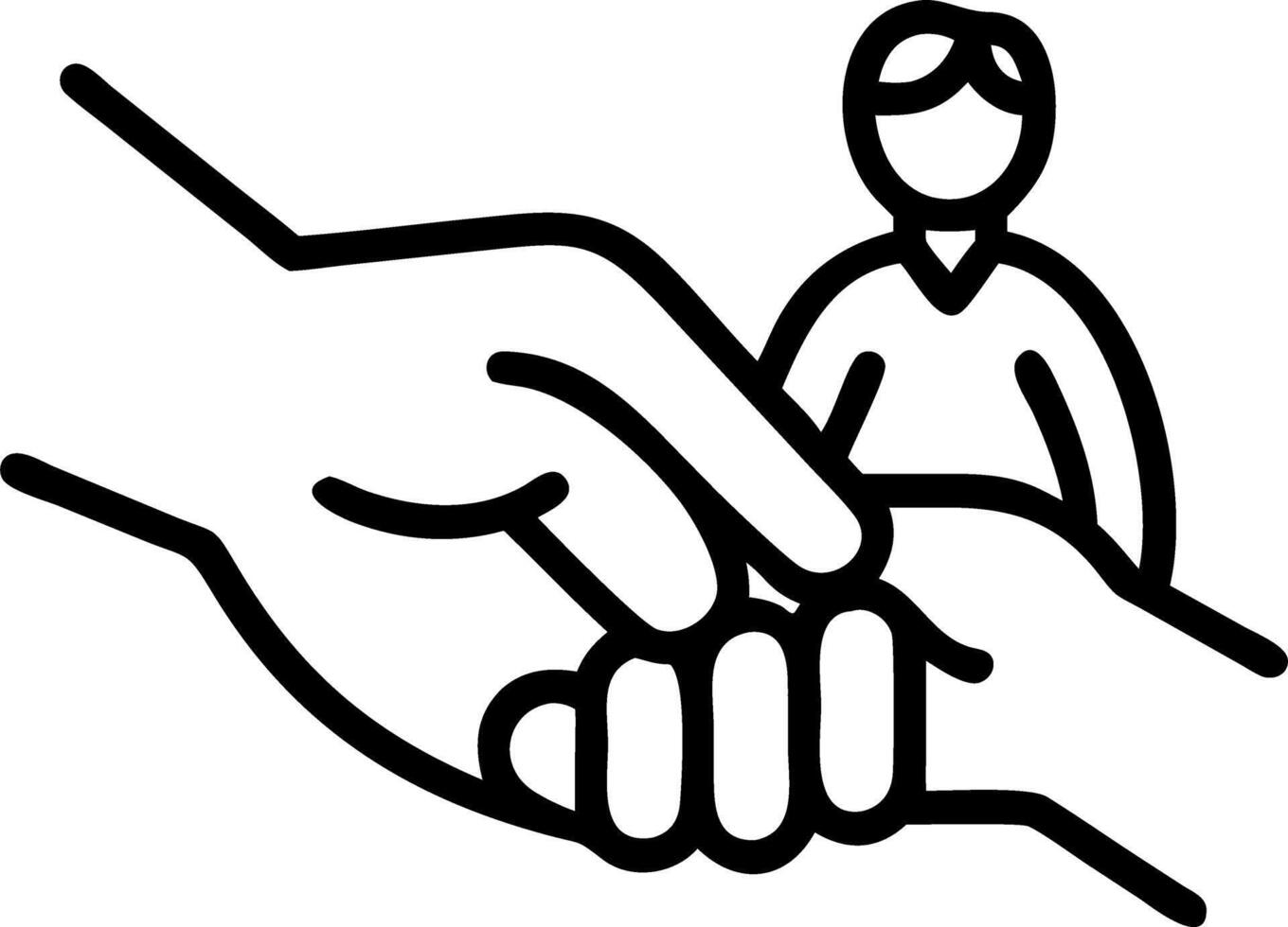 Soft bokeh digital art of a nurse holding a patients hand vector