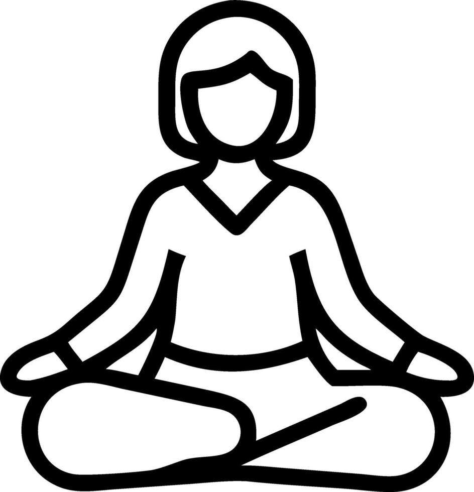Soft digital art of an elderly woman meditating alone with soft background vector