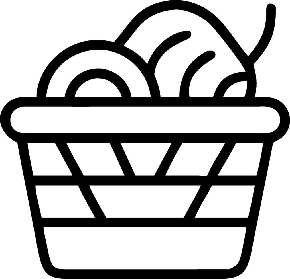 Soft focus on a knitting basket in the living room vector