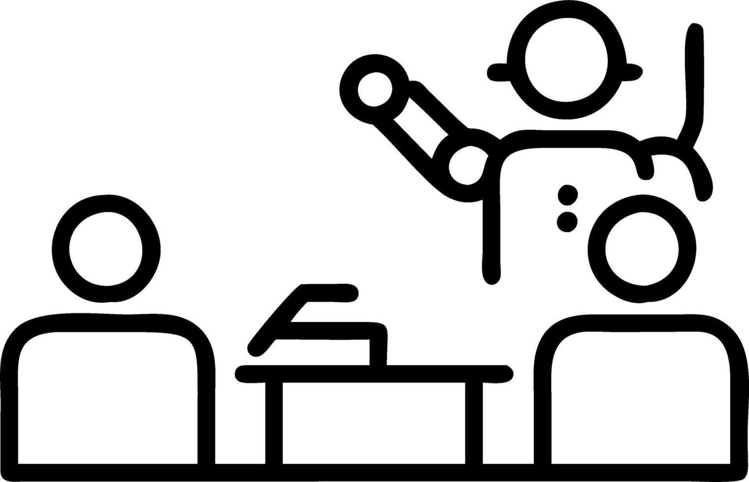 Students learning robotics in a classroom vector
