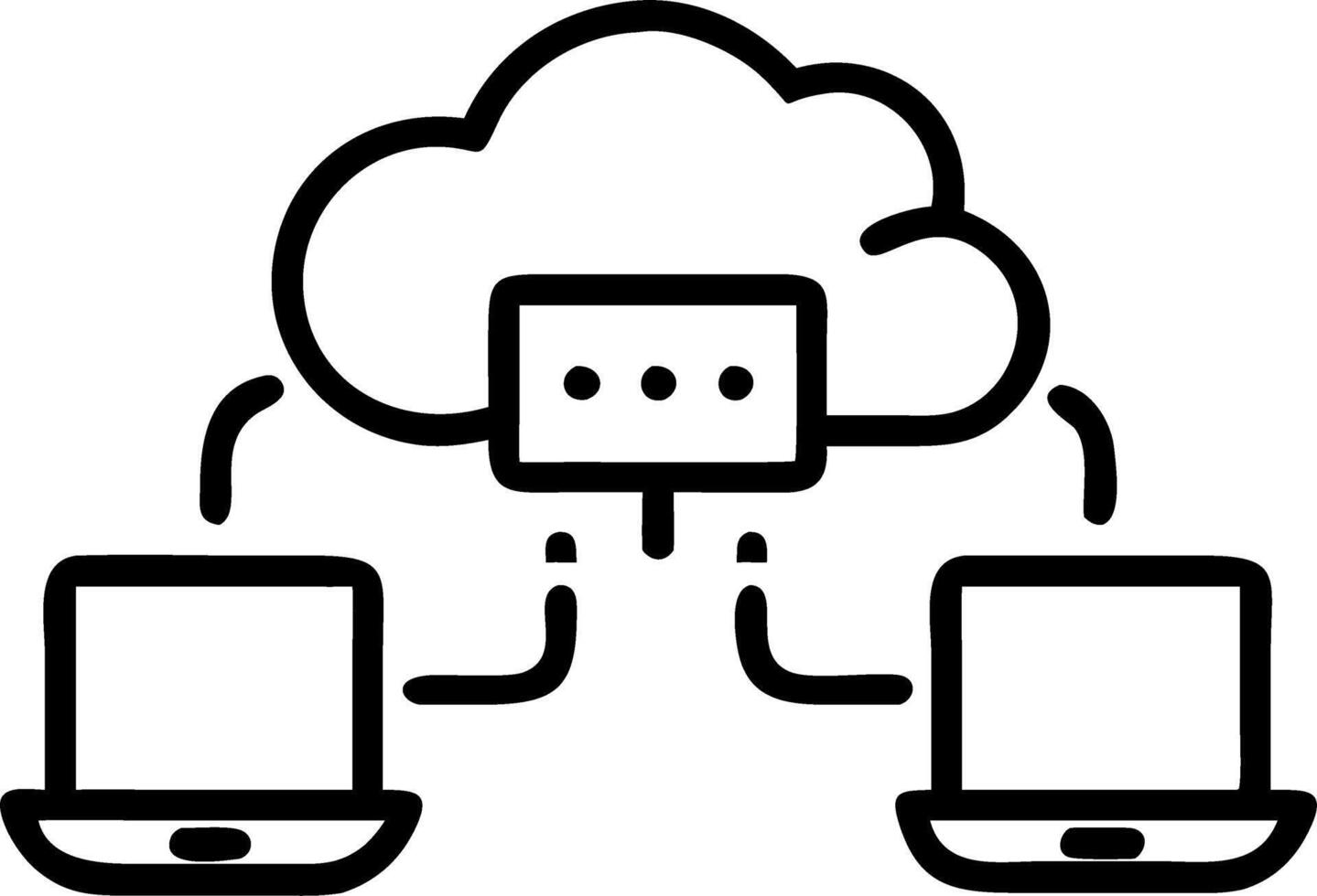 Team deploying cloud applications vector
