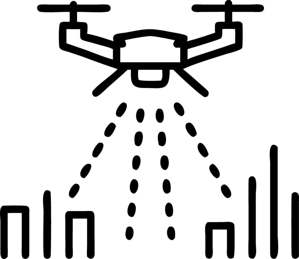 Tech expansion with holographic drone in motion vector