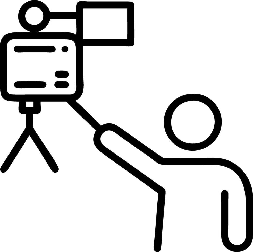Teacher Using Automated Learning Tools vector