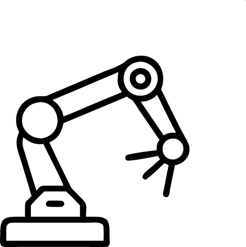 Technicians programming a robotic hand vector