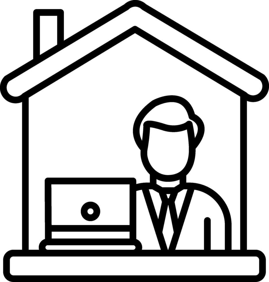 Work From Home Icon Design Symbol vector