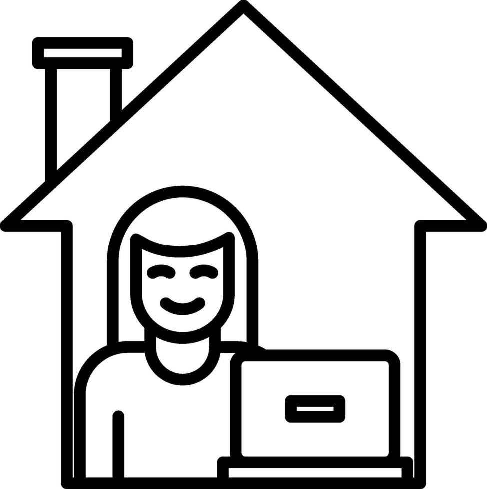 Work From Home Icon Design Symbol vector