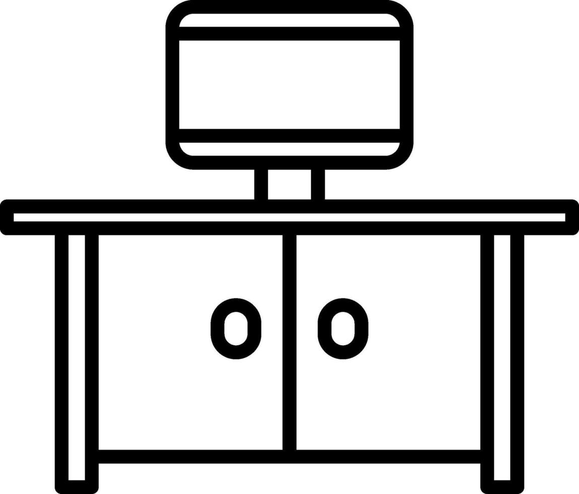Tv Table Icon Design Symbol vector