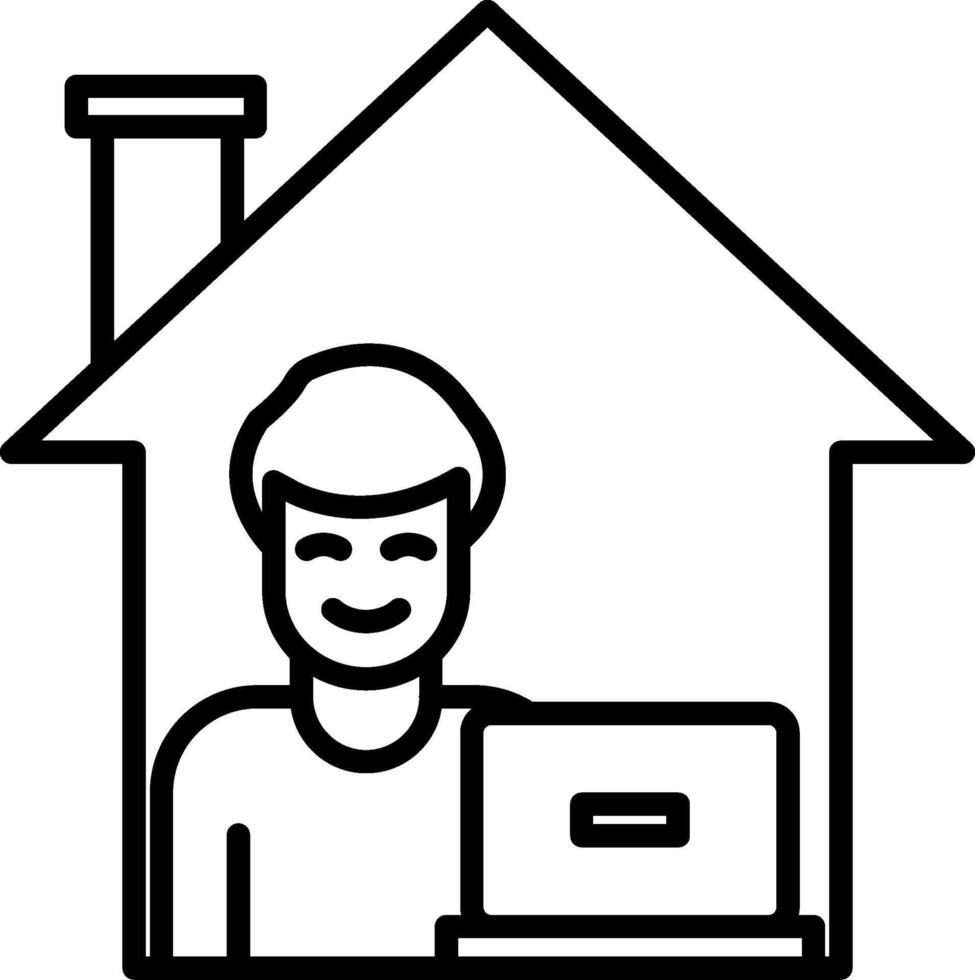 Work From Home Icon Design Symbol vector