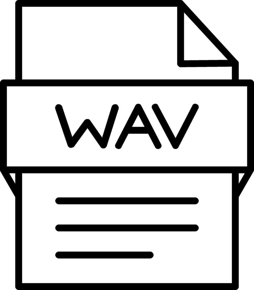 Wav File Icon Design Symbol vector