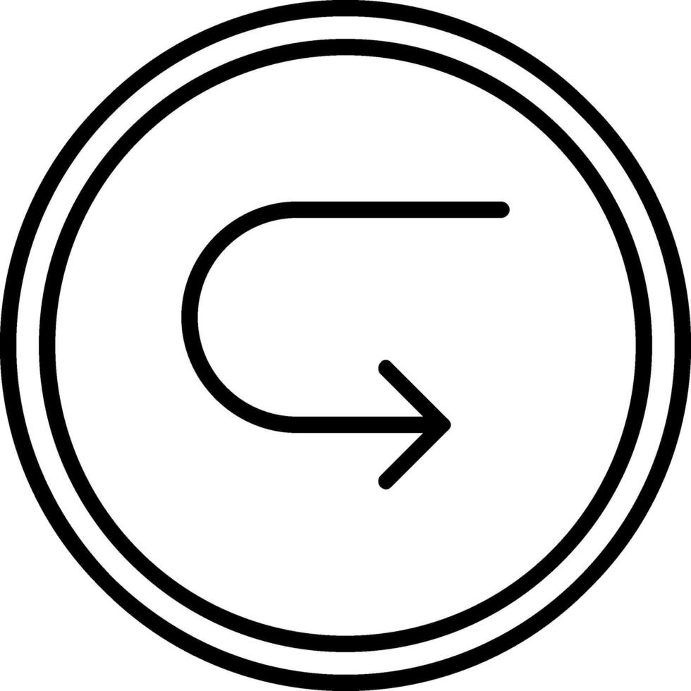 U Turn Icon Design Symbol vector