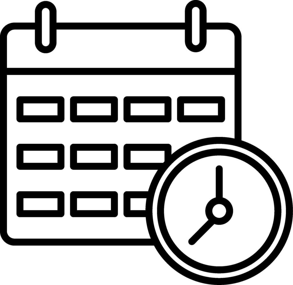 Time And Date Icon Design Symbol vector