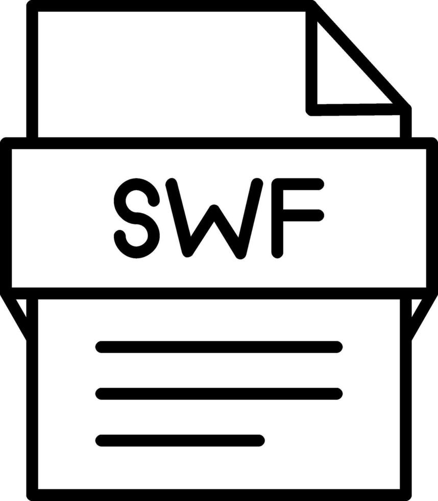 Swf File Icon Design Symbol vector