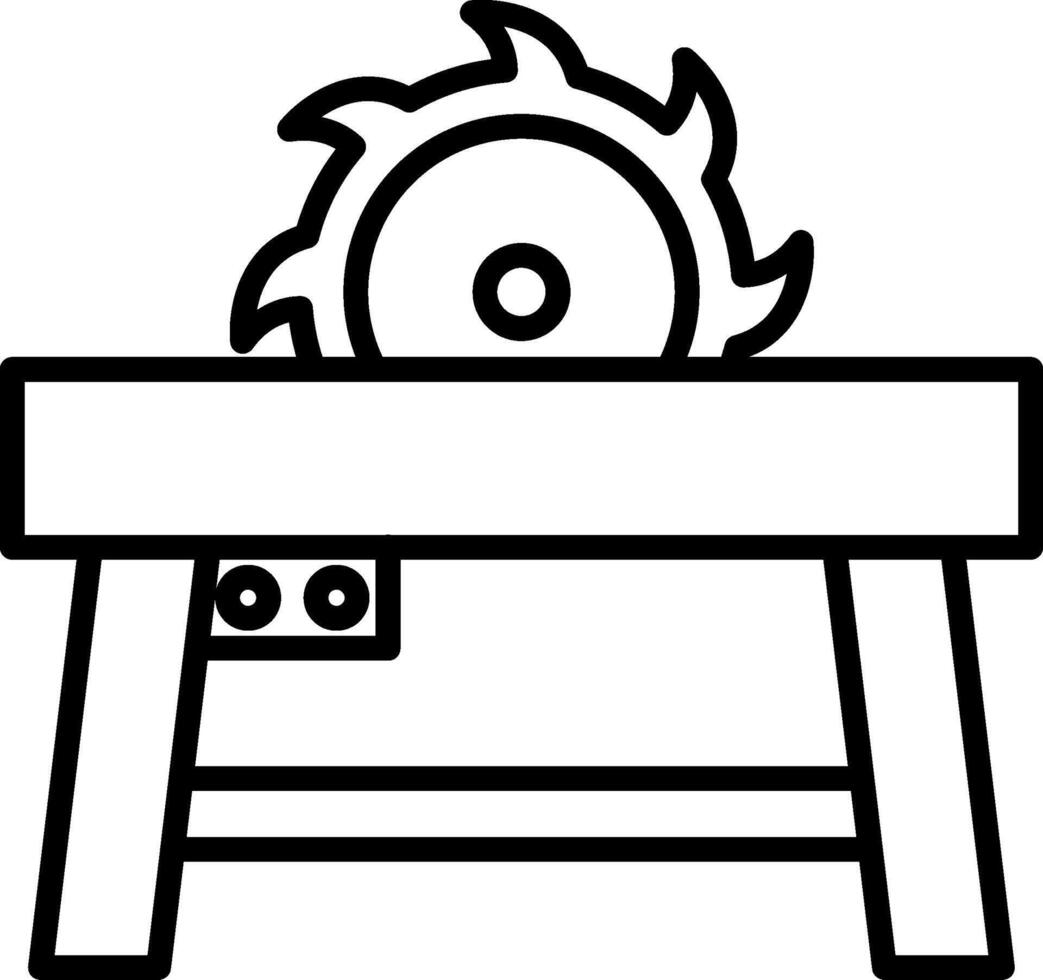 Table Saw Icon Design Symbol vector