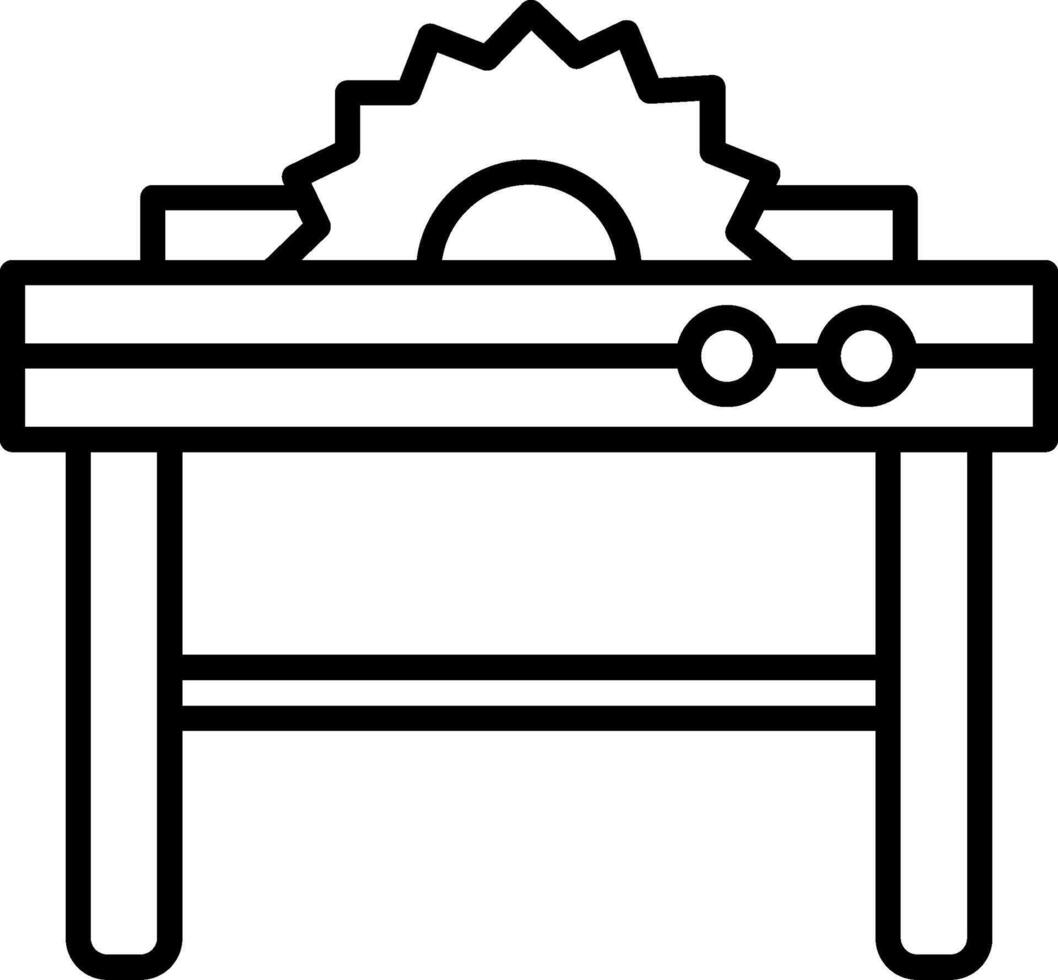 Table Saw Icon Design Symbol vector