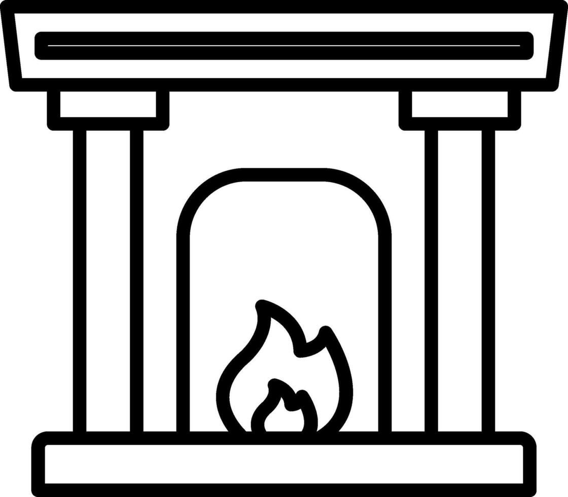 Fireplace Icon Design Symbol vector
