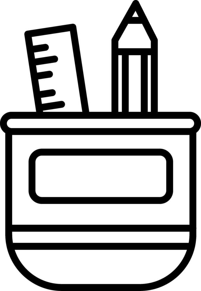 Pencil Case Icon Design Symbol vector