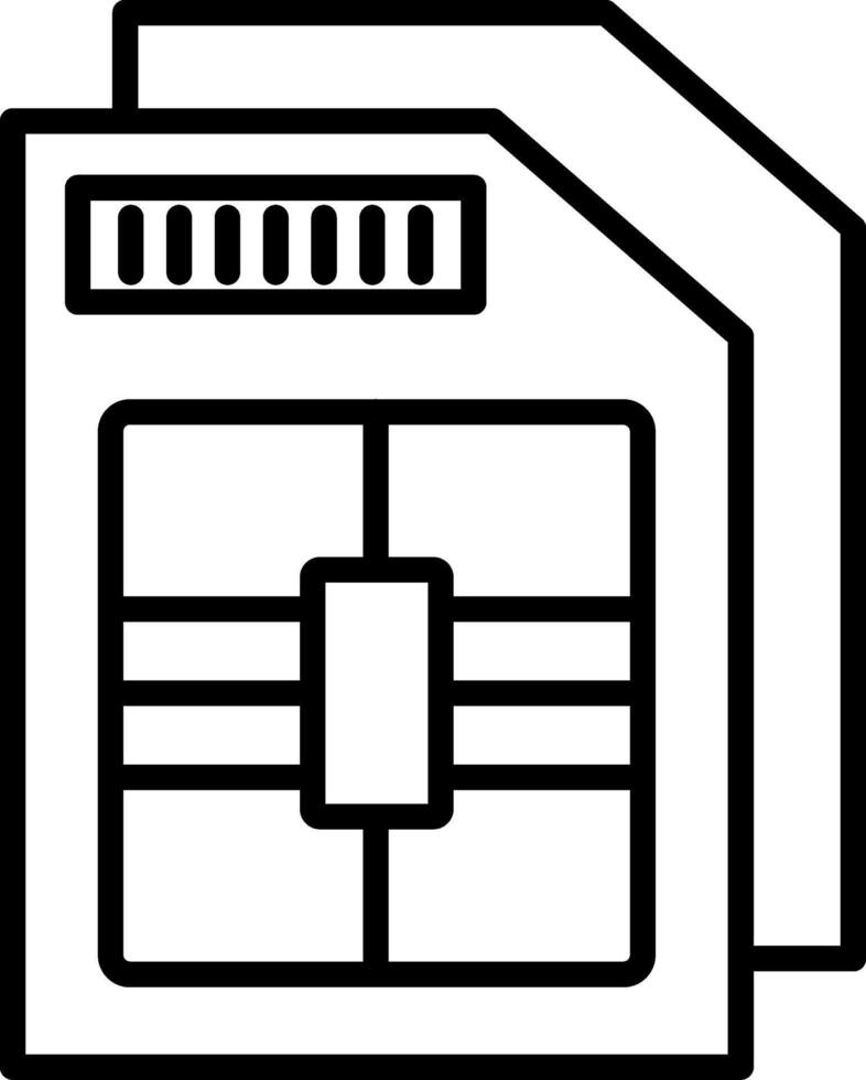 Sim Card Icon Design Symbol vector