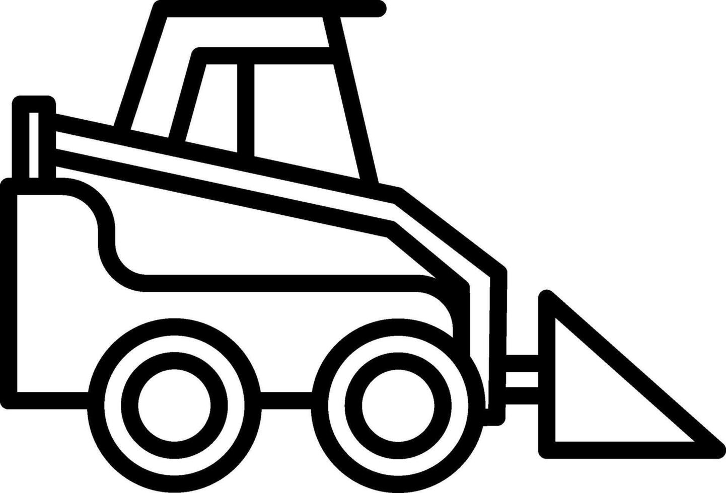Skid Steer Loader Icon Design Symbol vector