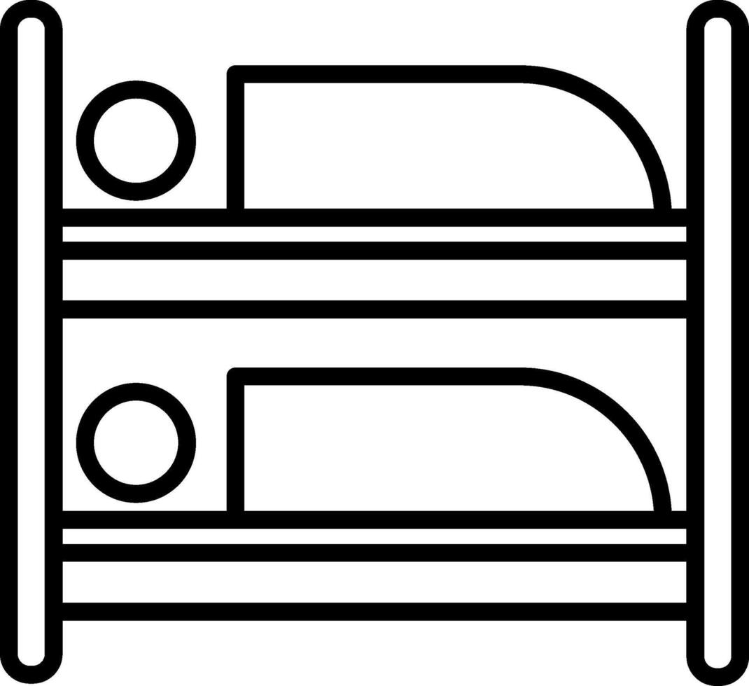 Bunk Bed Icon Design Symbol vector