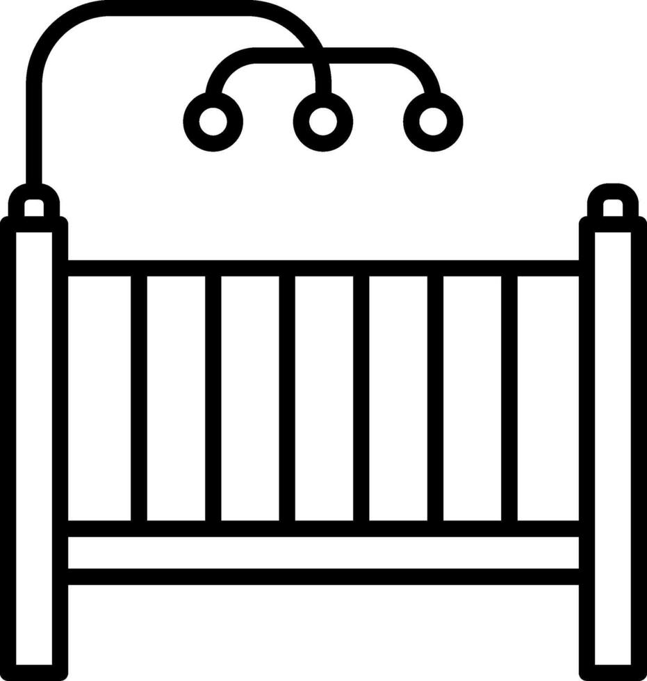 Baby Crib Icon Design Symbol vector