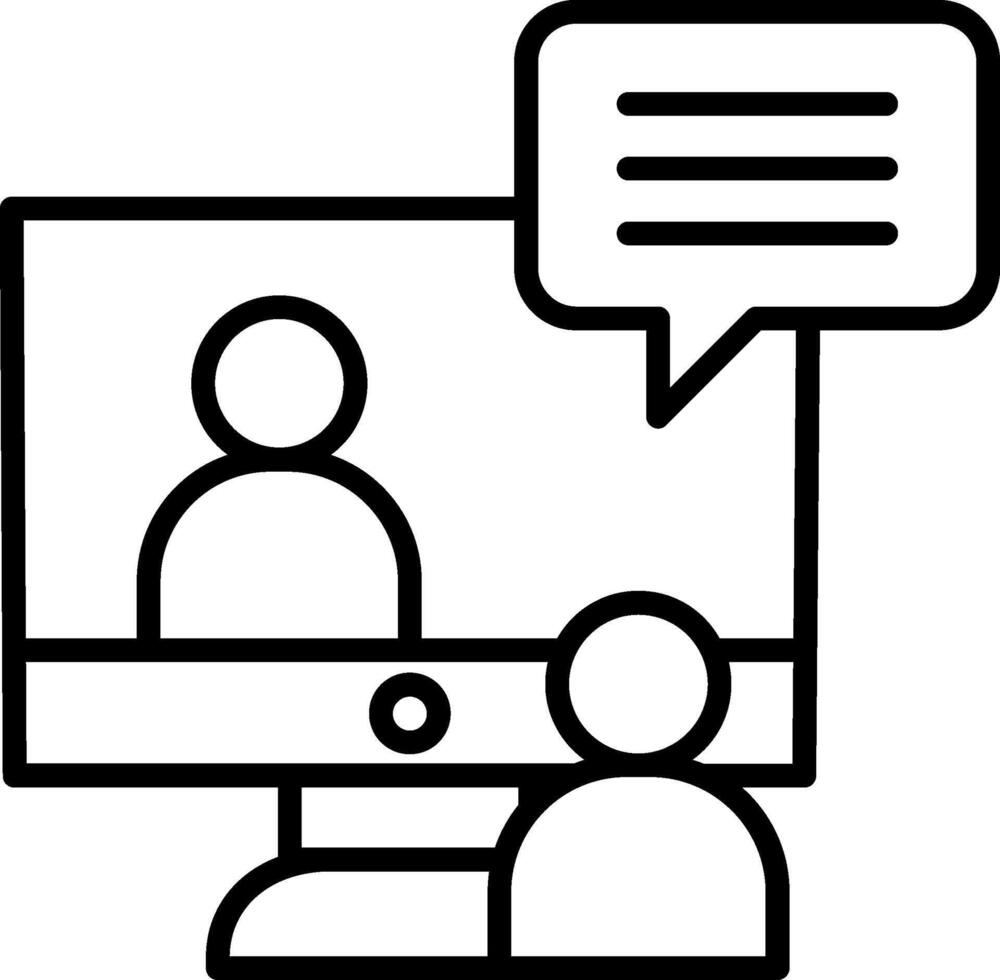 Online Interview Icon Design Symbol vector