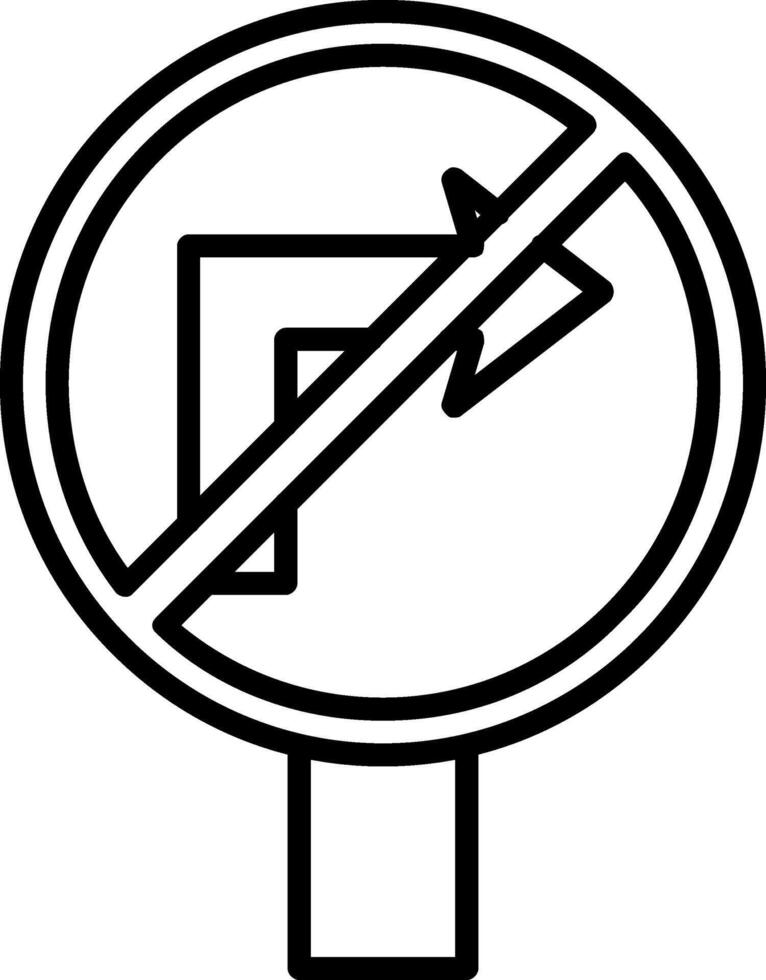 No Turn Right Icon Design Symbol vector