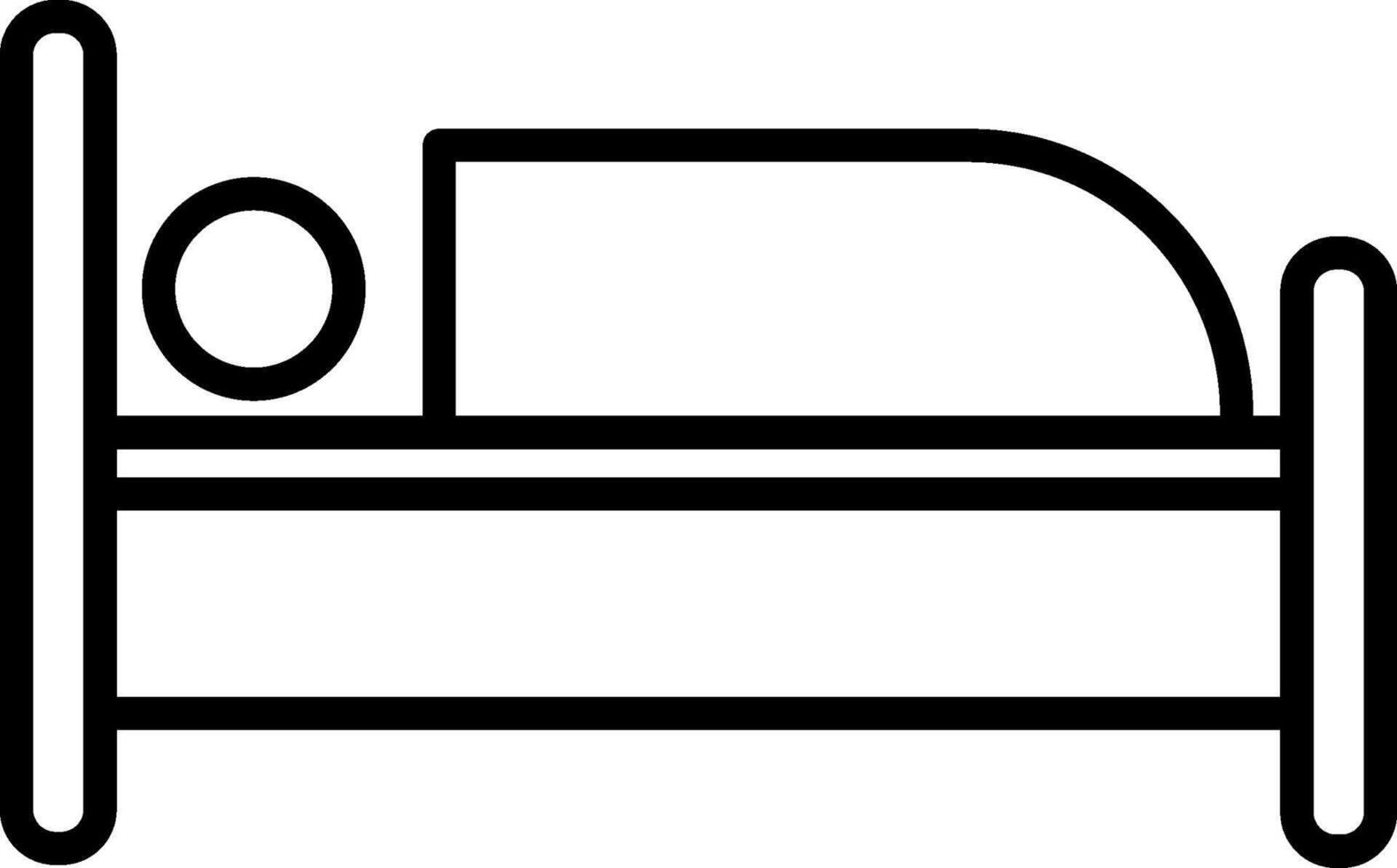 Single Bed Icon Design Symbol vector