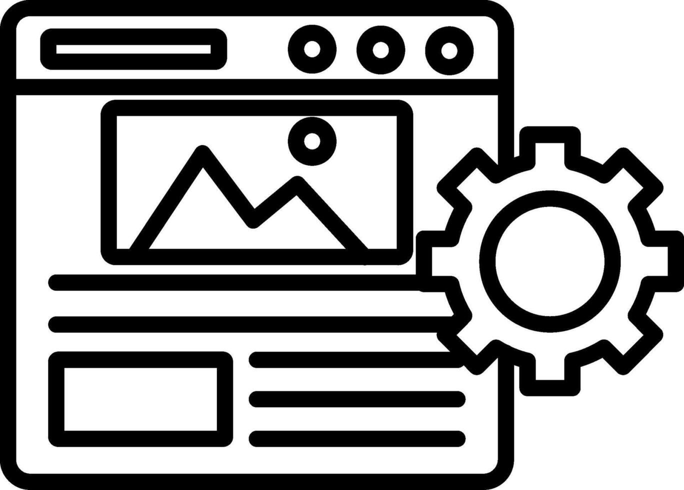 Content Management System Icon Design Symbol vector
