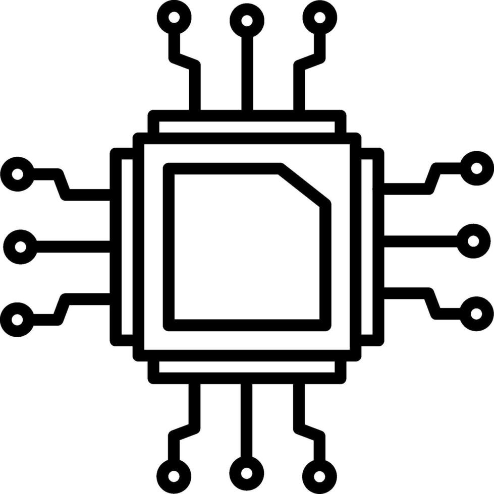 Cpu Icon Design Symbol vector
